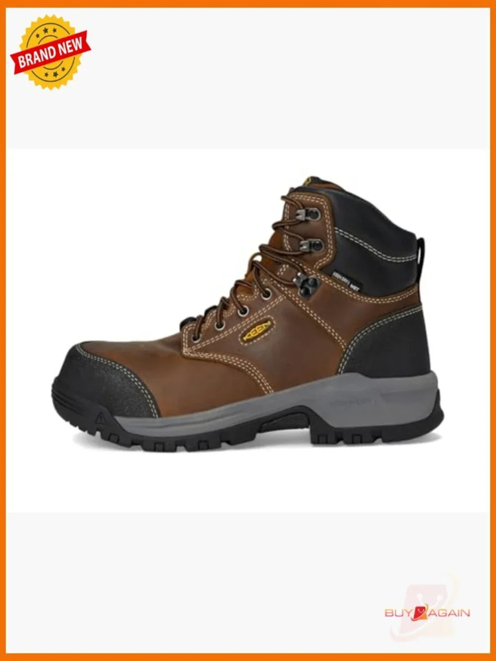 Composite Toe Waterproof Work Boots Internal Met Guard Lace-Up